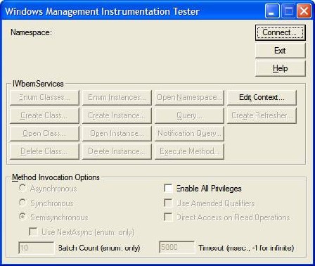 The Windows Management Instrumentation Tester