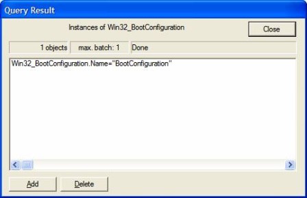 Instances of Win32_BootConfiguration