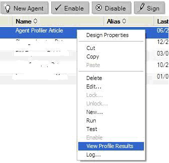 view profile results