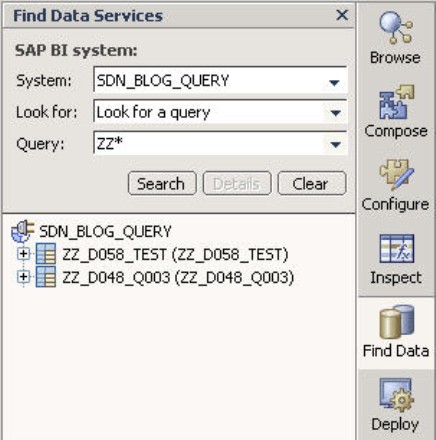 Queries in Visual Composer