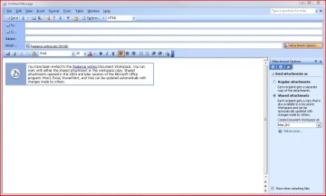 Attachment Options button for Microsoft Outlook attachments