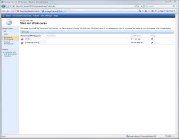 SharePoint Document Workspaces