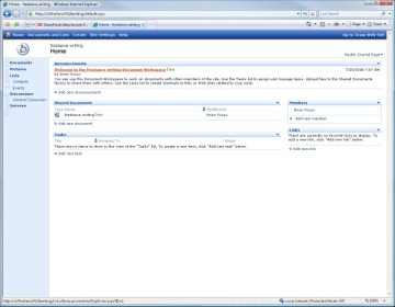 Microsoft Outlook attachment is named Freelance Writing workspace