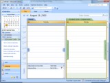  Your SharePoint calendar opens alongside your Outlook calendar