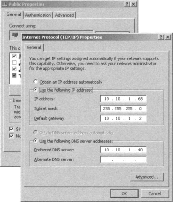 Configuring the Public Network Interface