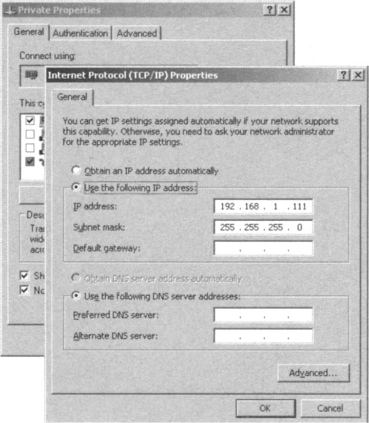Configuring the Private Network Interface
