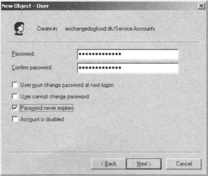 Specifying the Password for the Cluster Service Account
