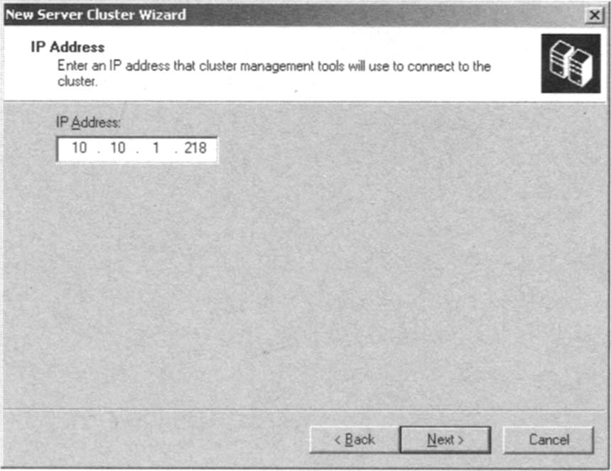 Specifying the IP Address to Which the Cluster Management Tools Should Connect