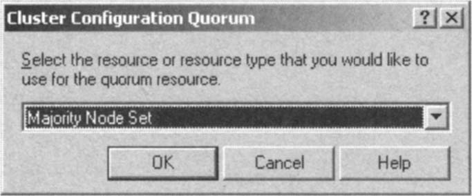 Setting Majority Node Set as the Resource Type