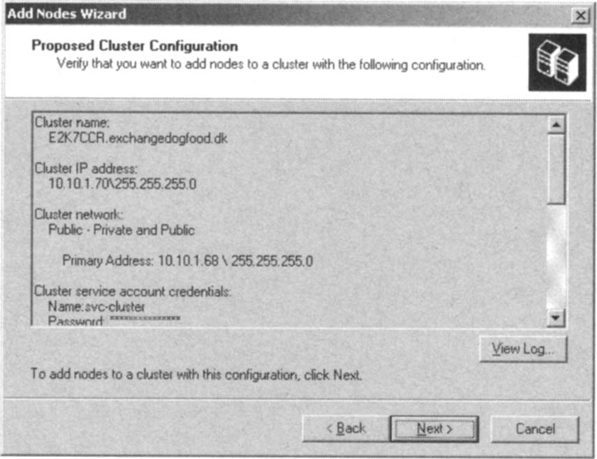  Proposed Cluster Configuration for Node Two