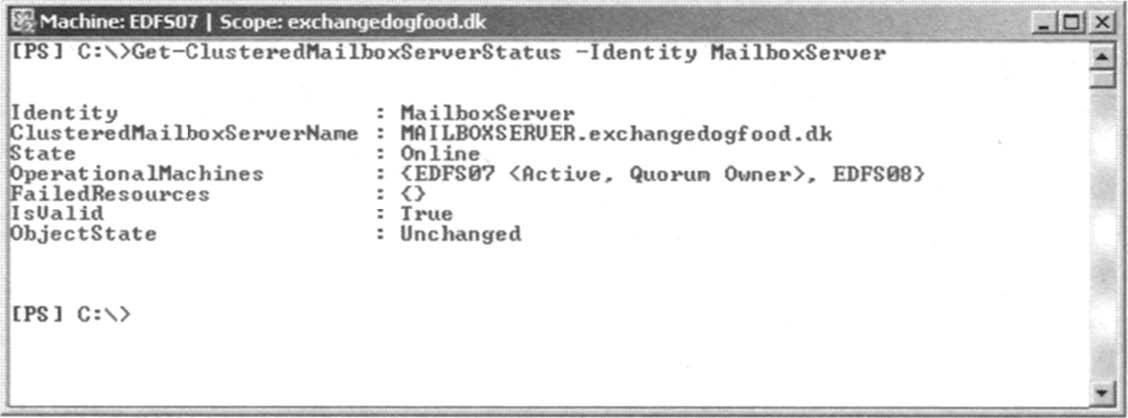  Requesting the Online Status of the Clustered Mailbox Server