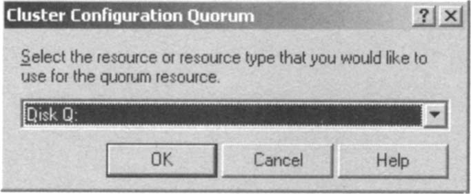 Selecting the Resource Type Used for the Quorum Resource