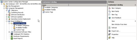 The SCCM user interface