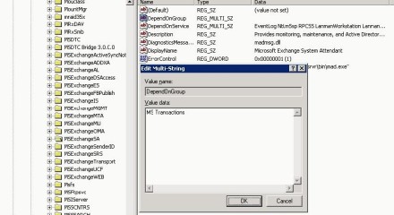 Editing registry value DependOnGroup.