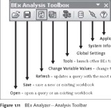 SAP BEx Tools: BEx Analyzer -- Analysis Toolbar