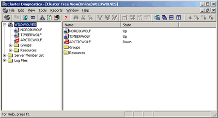 ClusDiag Online mode captures logs or runs verification tests