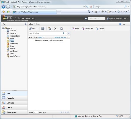 Exchange Server OWA Carbon Black theme