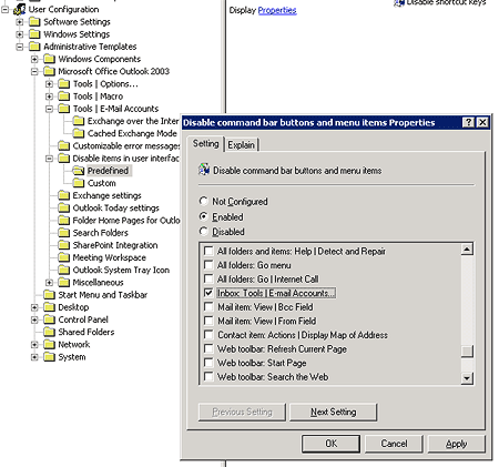 Disable new .PST files in Microsoft Outlook