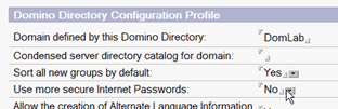 Domino Directory Configuration Profile