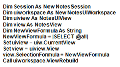 LotusScript to reset the view to select all documents