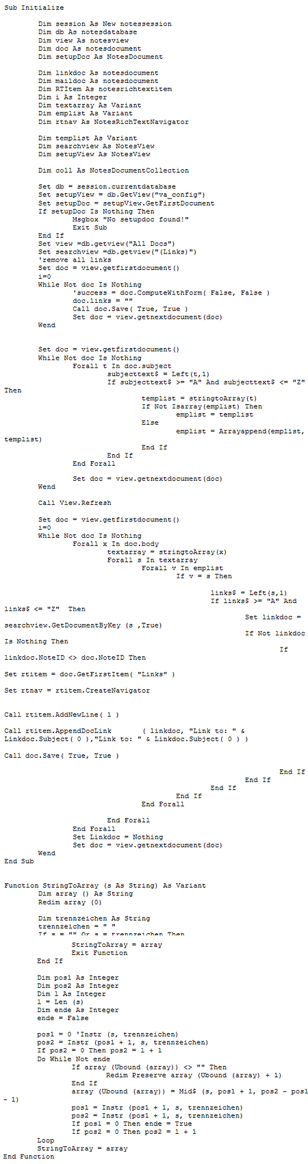 Agent to index databases by keywords
