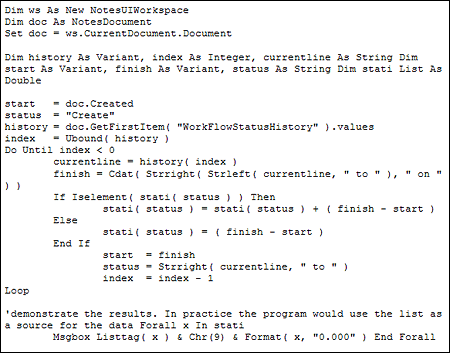 LotusScript to summarize results