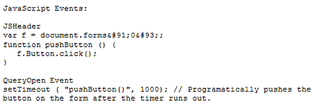 JavaScript timer to fix PostOpen event issue