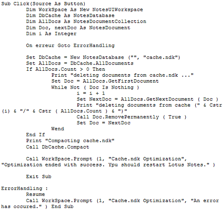 LotusScript to clean your cache.ndk