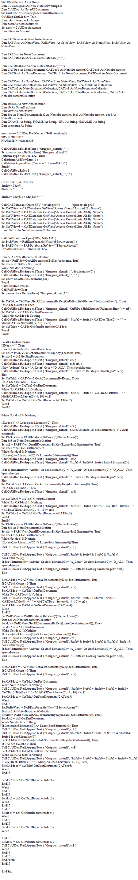 LotusScript for secondbutton