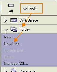 Tools ->Folder