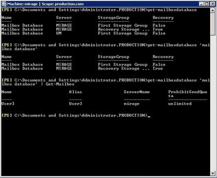 Exchange Management Shell Get-Mailbox command