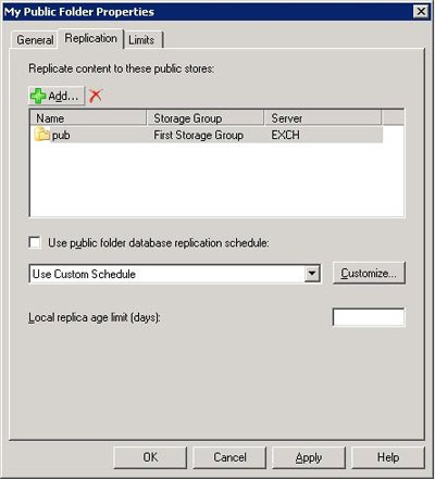 Exchange public folder Management console