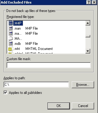 NTBACKUP now recognizes the .M4P file type.