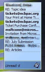 Inbox Alert tool for Microsoft Outlook 2007