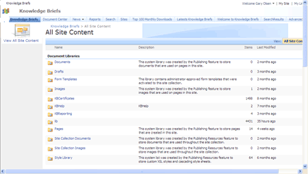  simple SharePoint page offers various documents for download