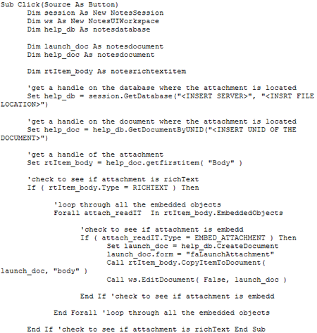 LotusScript to launch attachments