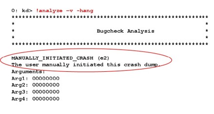 Example of a manually initiated crash.