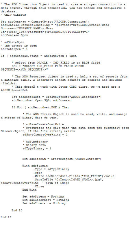 LotusScript to read binary fields in an Oracle database