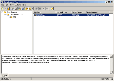 The provider string appears in the bottom window.