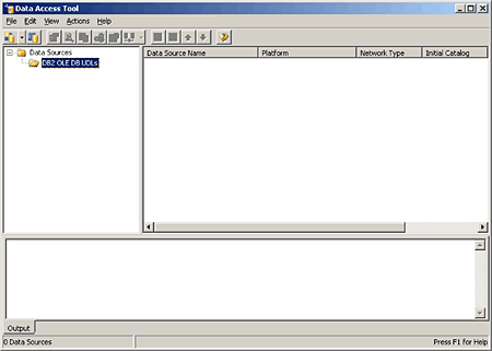 Select new data souce, under Data Access Tool.