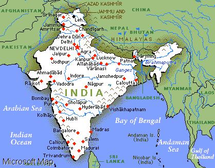 detailed india map