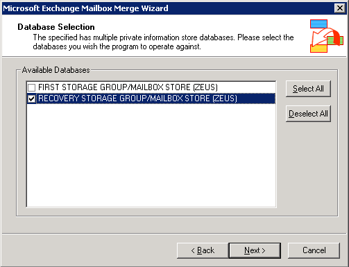 Microsoft Exchange Mailbox Merge Wizard