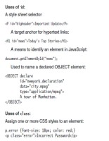 use of id and class in HTML