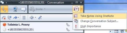 Microsoft Office Communicator notes section