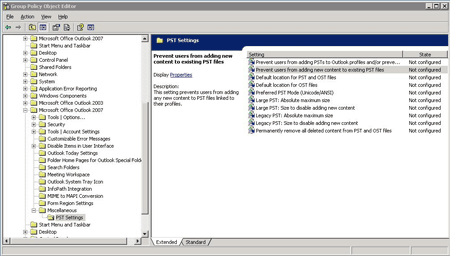 Prevent Users from Adding New Content to Existing .PST Files