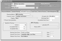 Item MRP/MPS planning attributes