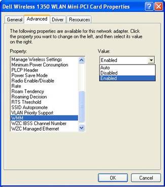 Dell laptop Wi-Fi card