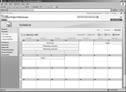 Calendar View