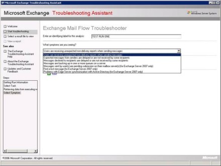 Exchange Mail Flow Troubleshooter