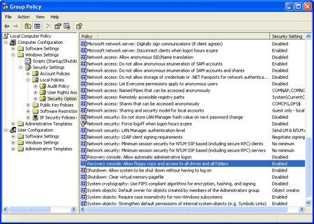 You must enable the Allow Floppy Copy and Access to All Drives and Folders Group Policy setting.